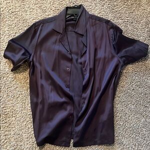 Sleek Purple Satin Shirt
